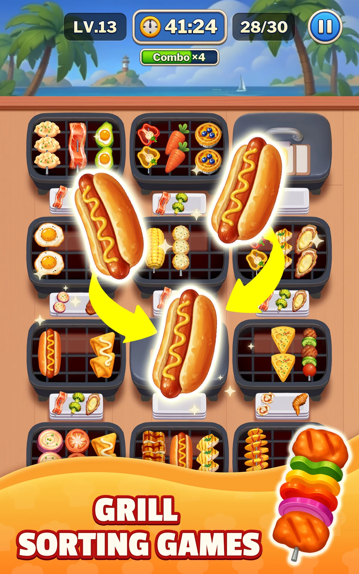 Grill Match - Food Sort Puzzle screenshot