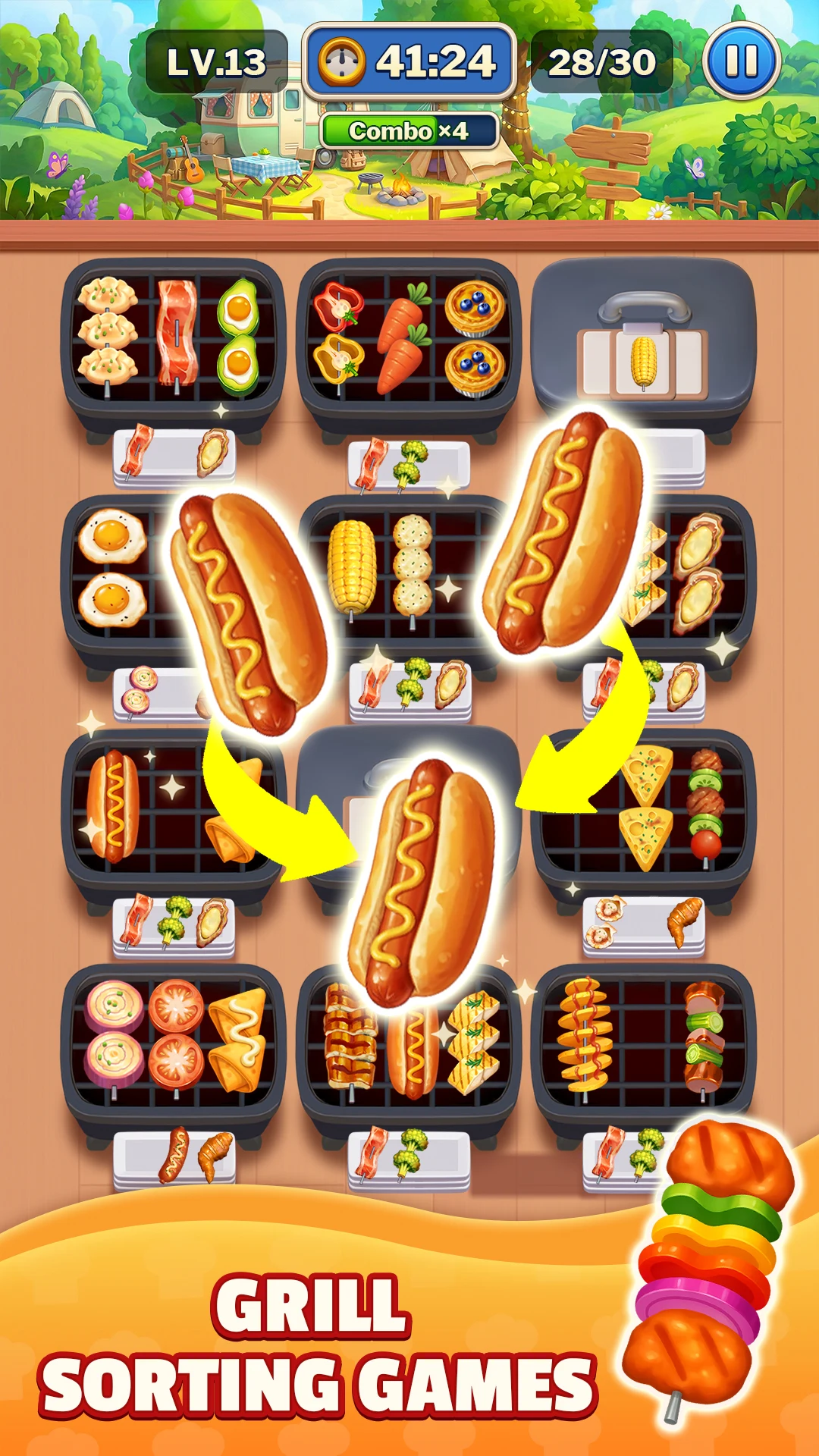 Grill Match - Food Sort Puzzle screenshot
